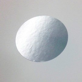 label 5cm zilver